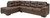 Maderla Walnut Left Arm Facing Chaise 2 Pc Sectional