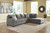 Dalhart Charcoal Left Arm Facing Sofa 2 Pc Sectional