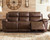 Edmar Chocolate Power Reclining Sofa With Adj Headrest Edmar Chocolate Power Reclining Sofa With Adj Headrest