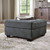 Ambrielle Gunmetal Oversized Accent Ottoman