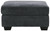 Ambrielle Gunmetal Oversized Accent Ottoman