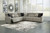Colleyville Stone Left Arm Facing Power Recliner 5 Pc Sectional