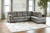 Donlen Gray Left Arm Facing Sofa 2 Pc Sectional