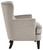 Romansque Beige Accent Chair Bronze Finish