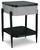 Jorvalee Gray / Black Accent Table