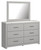 Cottenburg Light Gray / White 4 Pc. Dresser, Mirror, King Panel Bed