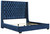 Coralayne Blue King Upholstered Bed