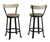 Melenski Light Brown Swivel Barstool (Set of 2)