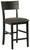 Chanzen Gray / Black Upholstered Barstool (Set of 2)