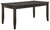 Ambenrock Dark Brown Rectangular Dining Room Table W/Storage