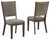 Wittland Dark Brown Dining Upholstered Side Chair (Set of 2)