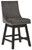 Tallenger Dark Gray Upholstered Swivel Barstool (Set of 2)