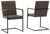 Strumford Gray / Black Dining Upholstered Arm Chair (Set of 2)
