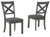 Myshanna Gray Dining Upholstered Side Chair (Set of 2)