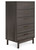 Brymont Dark Gray Five Drawer Chest Brymont Dark Gray Five Drawer Chest