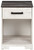 Shawburn White / Black / Gray One Drawer Night Stand Open Cubby