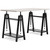 Bayflynn White / Black Adjustable Height Desk