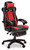 Lynxtyn Red / Black Home Office Swivel Desk Chair With Pull-out Footrest Lynxtyn Red / Black Home Office Swivel Desk Chair With Pull-out Footrest