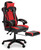 Lynxtyn Red / Black Home Office Swivel Desk Chair With Pull-out Footrest Lynxtyn Red / Black Home Office Swivel Desk Chair With Pull-out Footrest