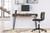 Strumford Brown / Black Home Office Desk With 2 Open Storages
