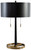 Amadell Black / Gold Finish Metal Table Lamp