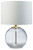 Samder White Glass Table Lamp