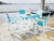 Eisely Turquoise / White 5 Pc. Dining Set With Barstools
