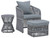 Coast Island Dark Gray Chair/Otto W/Cush/Table (Set of 3)