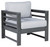 Amora Charcoal Gray Lounge Chair W/Cushion (Set of 2)
