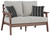 Emmeline Brown / Beige Loveseat W/Cushion