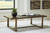 Balintmore Brown / Gold Finish Rectangular Cocktail Table