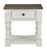 Havalance White / Gray Square End Table