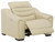 Center Line Cream Power Recliner/Adj Headrest