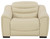 Center Line Cream Power Recliner/Adj Headrest