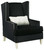 Harriotte Black Accent Chair