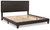 Mesling Dark Brown King Upholstered Bed