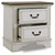 Brollyn White / Brown / Beige Two Drawer Night Stand