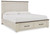Brewgan Antique White King Panel Storage Bed
