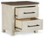 Brewgan White / Black / Gray Two Drawer Night Stand