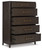 Burkhaus Brown Five Drawer Chest