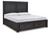 Foyland Black / Brown California King Panel Storage Bed