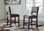 Leektree Gray / Brown Upholstered Barstool (Set of 2)