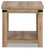 Calaboro Light Brown Square End Table
