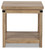 Calaboro Light Brown Square End Table