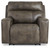 Game Plan Dark Brown Wide Seat Power Recliner