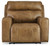 Game Plan Light Brown Wide Seat Power Recliner