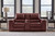 Alessandro Garnet Power Reclining Loveseat/Con/Adj Hdrst