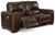 Alessandro Walnut Power Reclining Loveseat/Con/Adj Hdrst