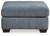 Marleton Denim Oversized Accent Ottoman