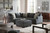 Ambrielle Gunmetal 3 Pc. Right Arm Facing Sofa With Corner Wedge 2 Pc Sectional, Ottoman